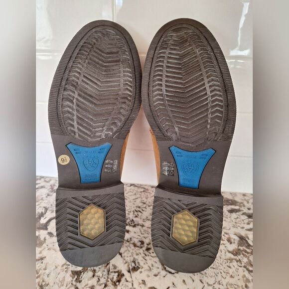 Womens Ariat Tan Leather Mules Shoes Clogs Slip-On  9.5 - Picture 7 of 8